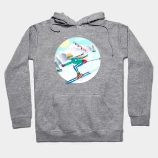 skiing pretty girl Hoodie